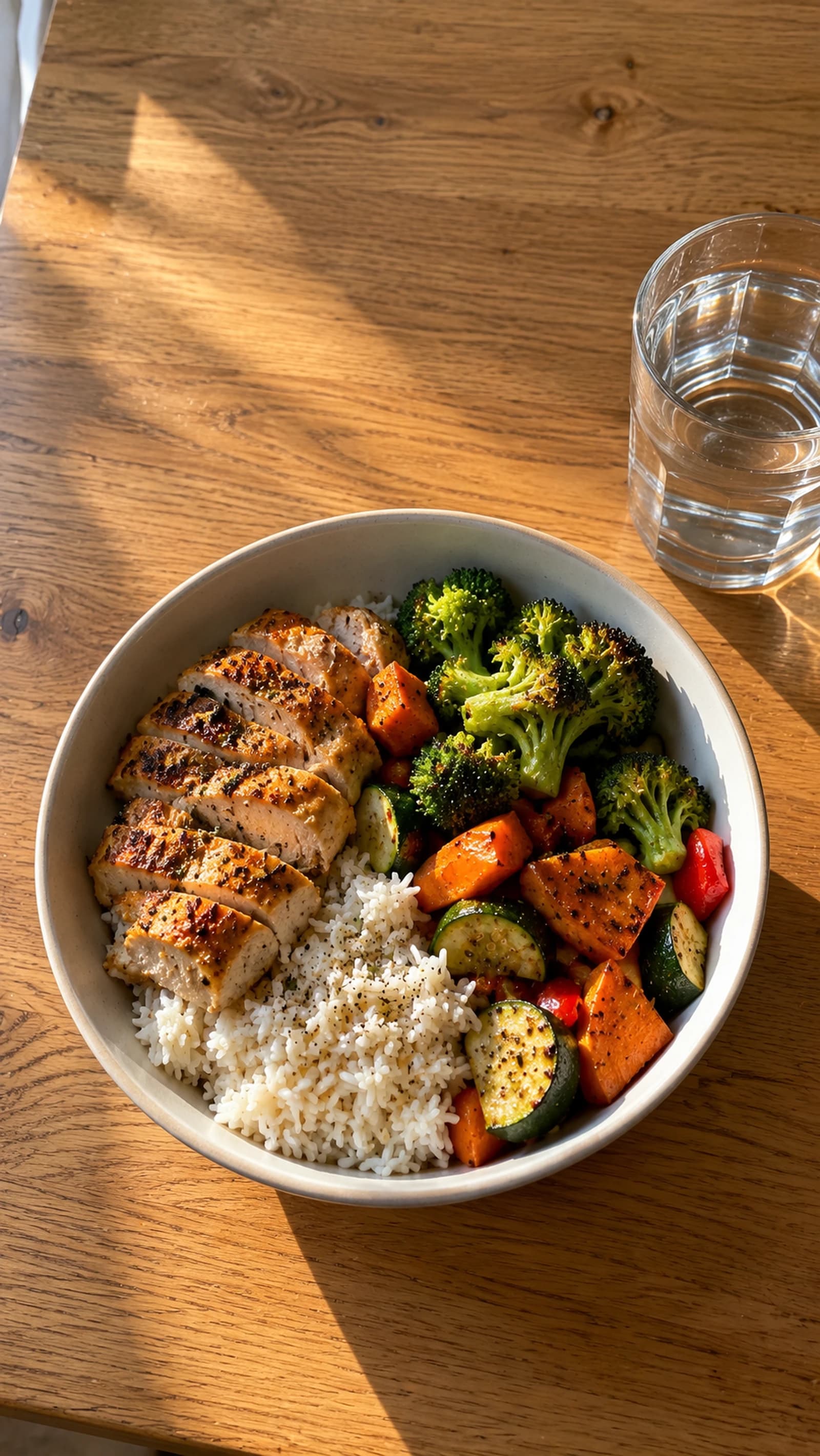 Bowl of food photographed for meal logging